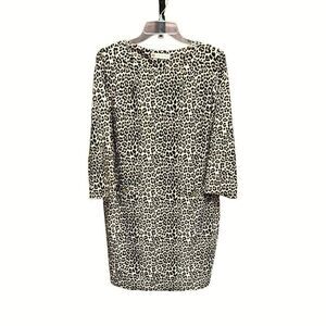 Jude Connally Women’s Cheetah Quarter Sleeve Sheath Dress Size Medium